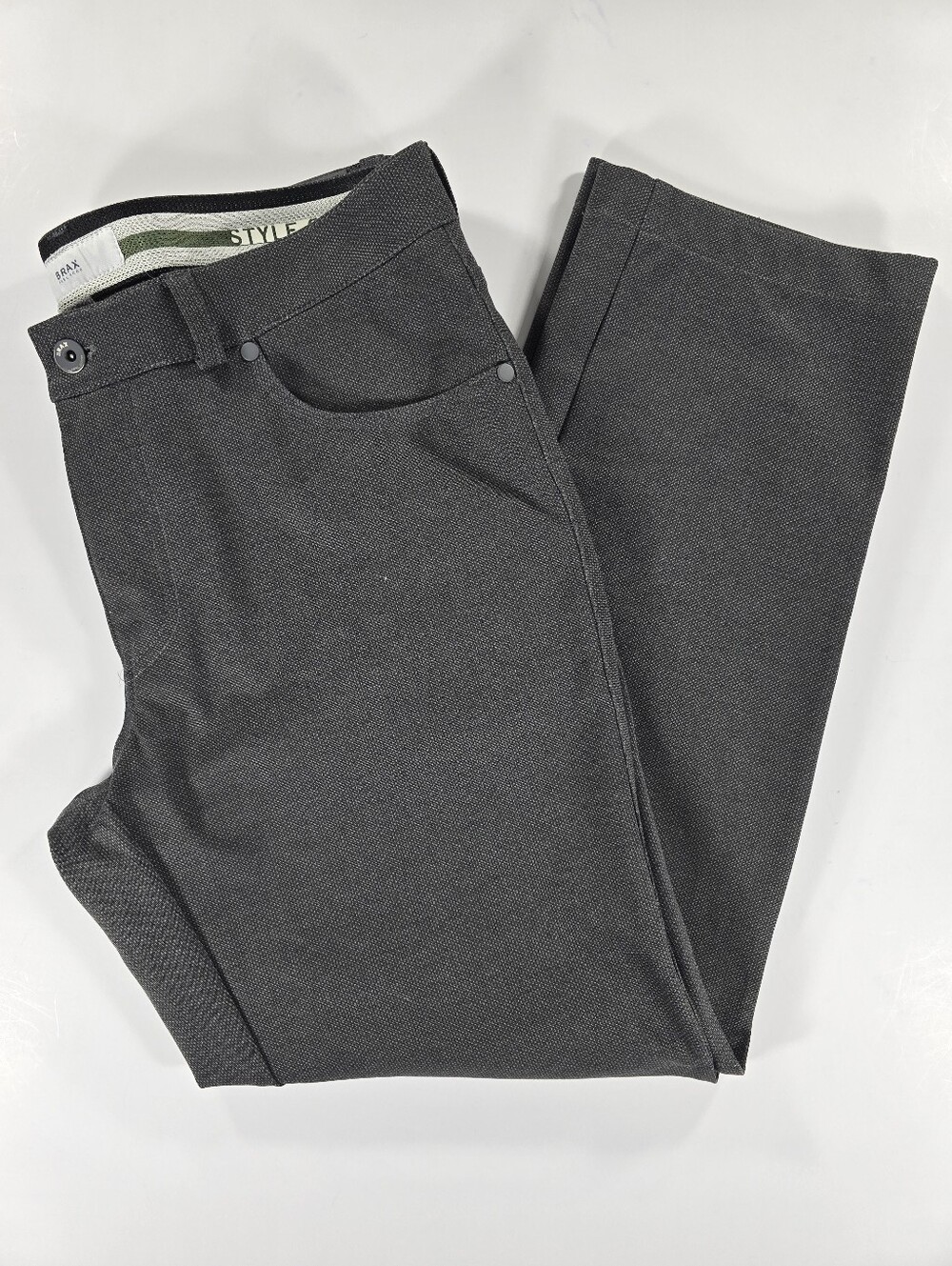 Brax 34x29 Gray Birdseye Chuck Hi Flex Jersey 5 Pocket Soft Twill Casual Pants